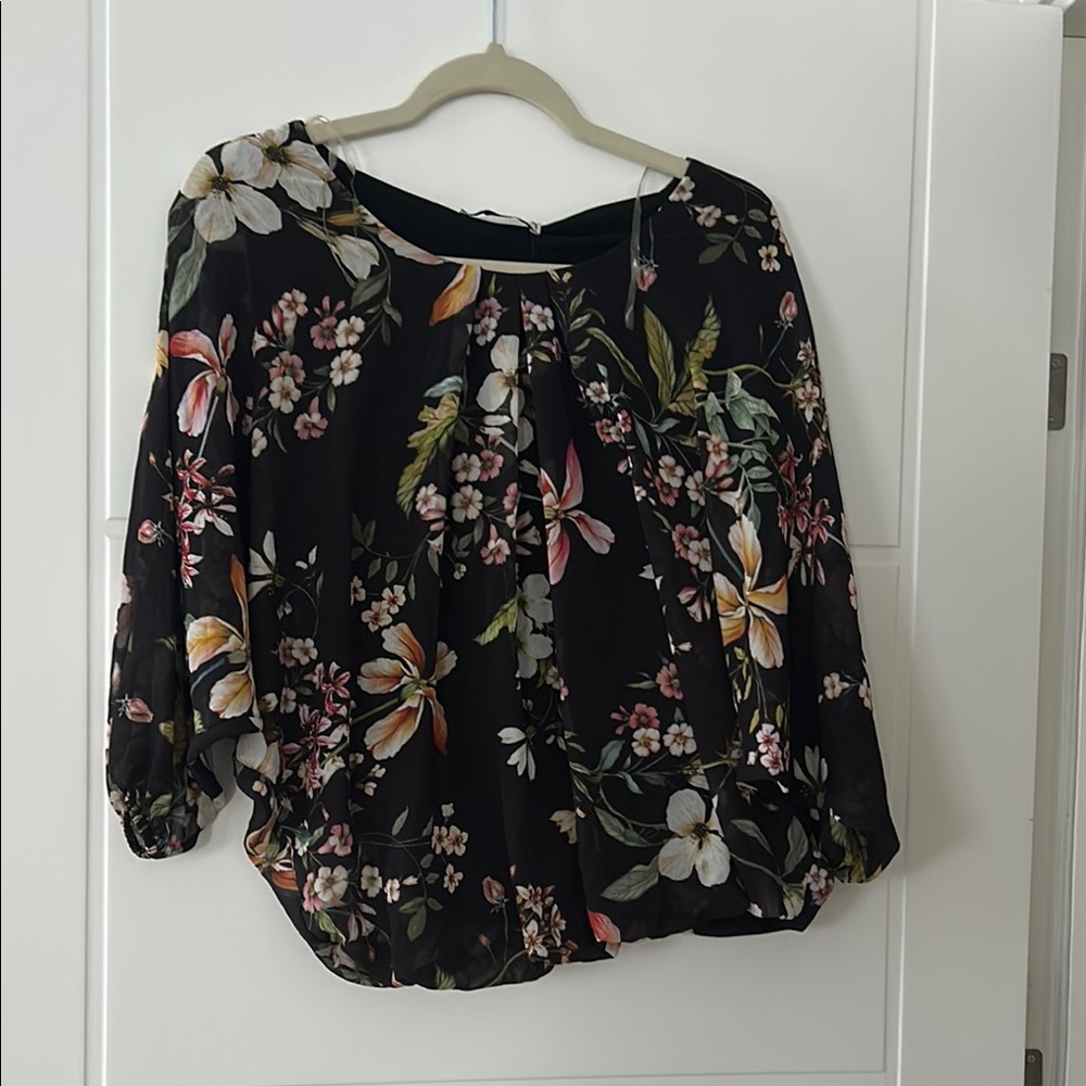 Piazza Italia Floral Black Women's Top